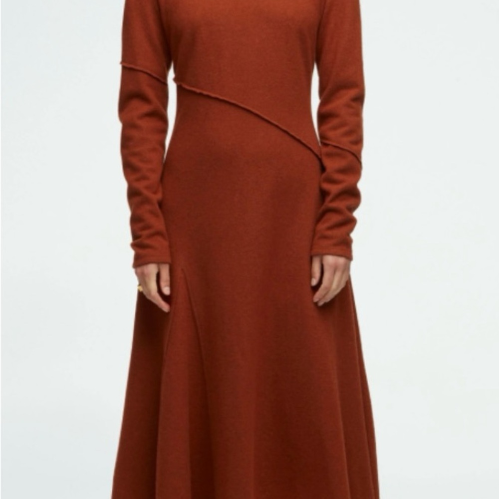 Argent Wool Maxi Dress in Terracotta